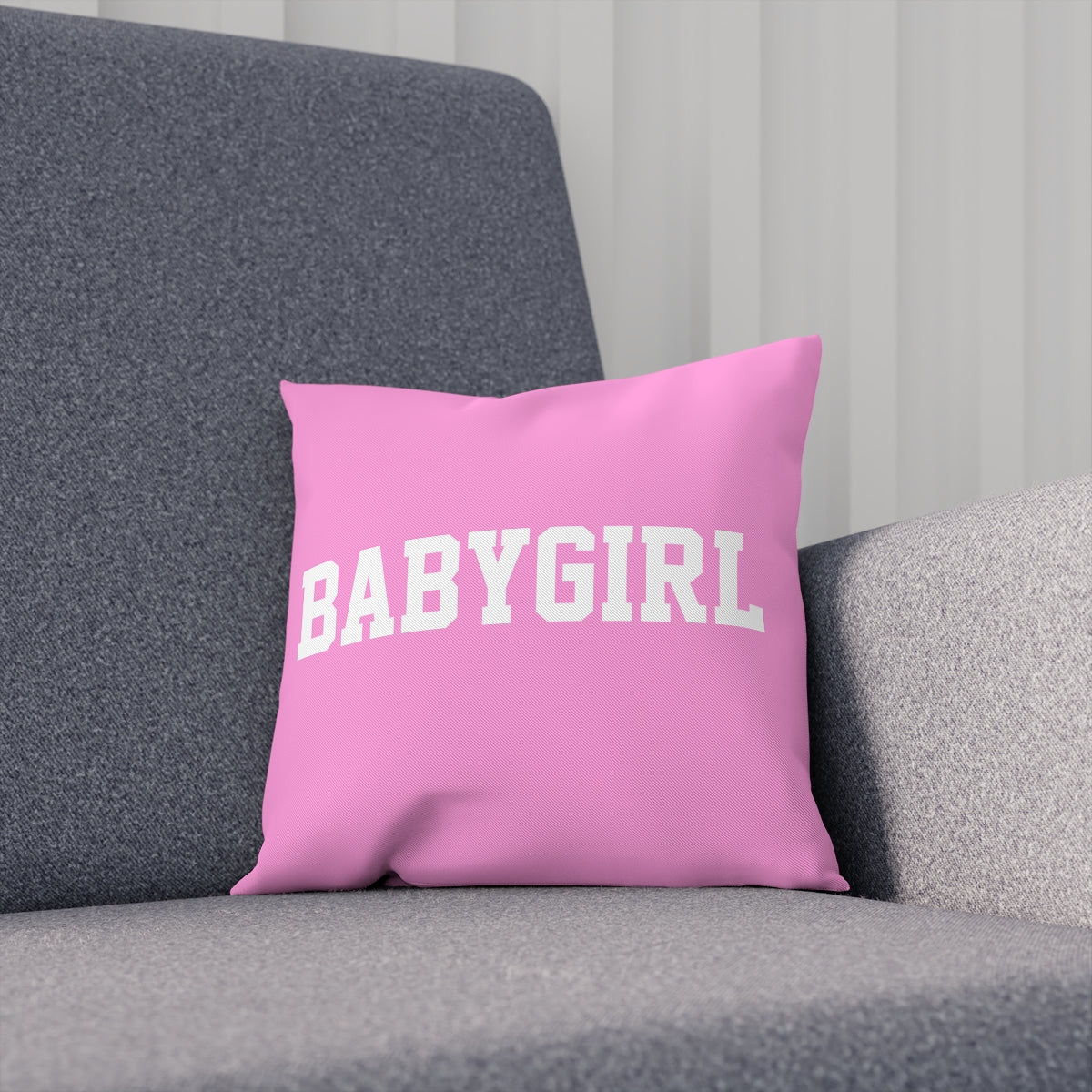 College Baby Girl Pink Pillow Cushion