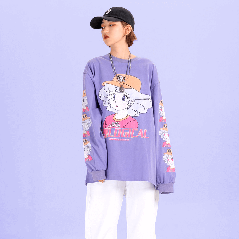 Anime Creamy Long Sleeves T-Shirt