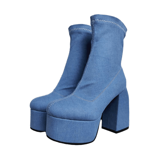 Y2K Bratz Style Low Boots Denim