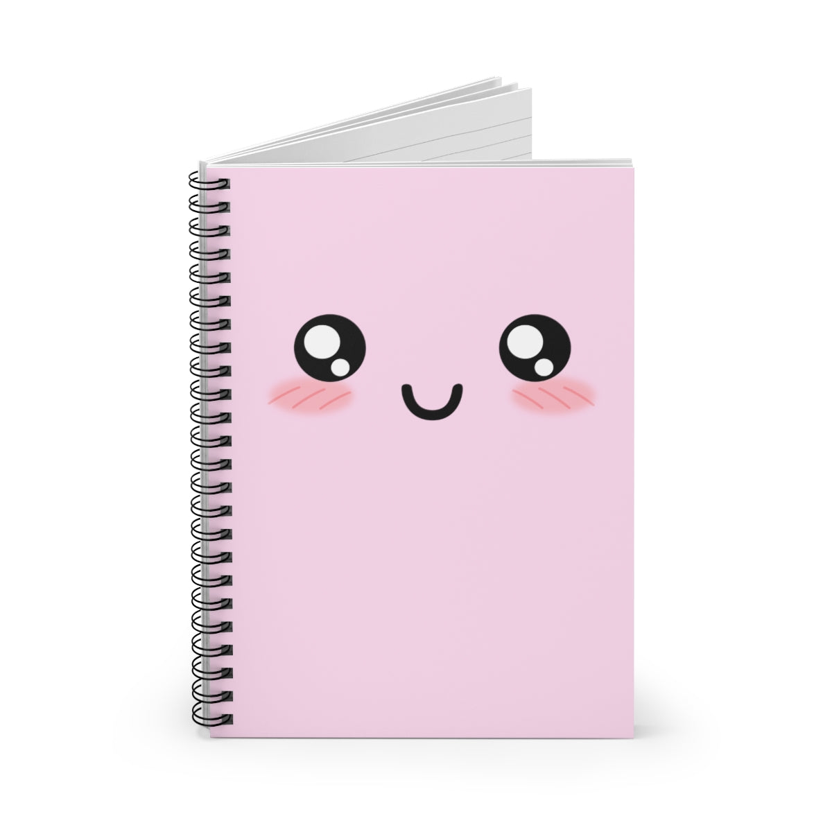 Kawaii Pastel Cutie Face Spiral Notebook
