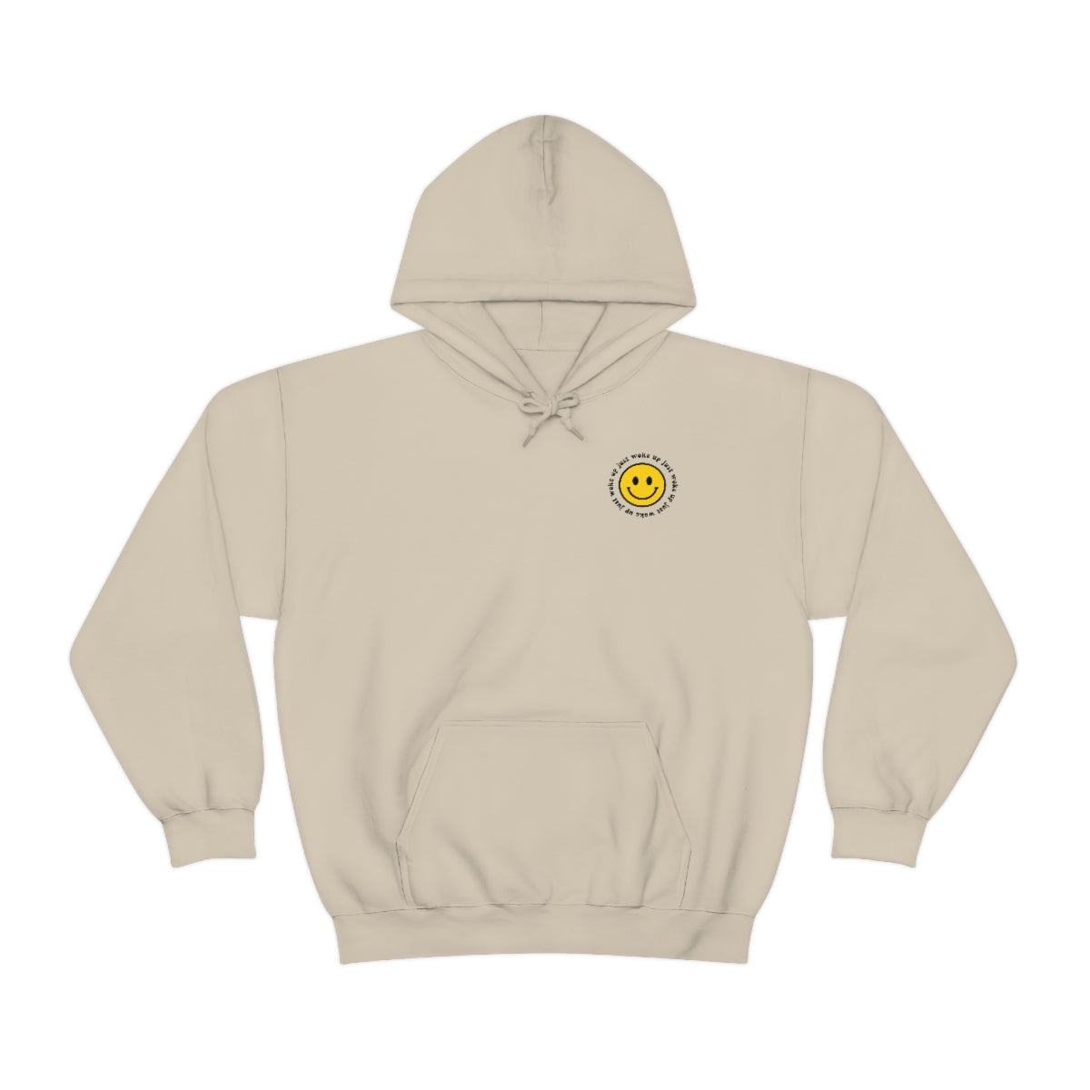 Y2K Smiley Just Woke Up Hoodie Sweatshirt
