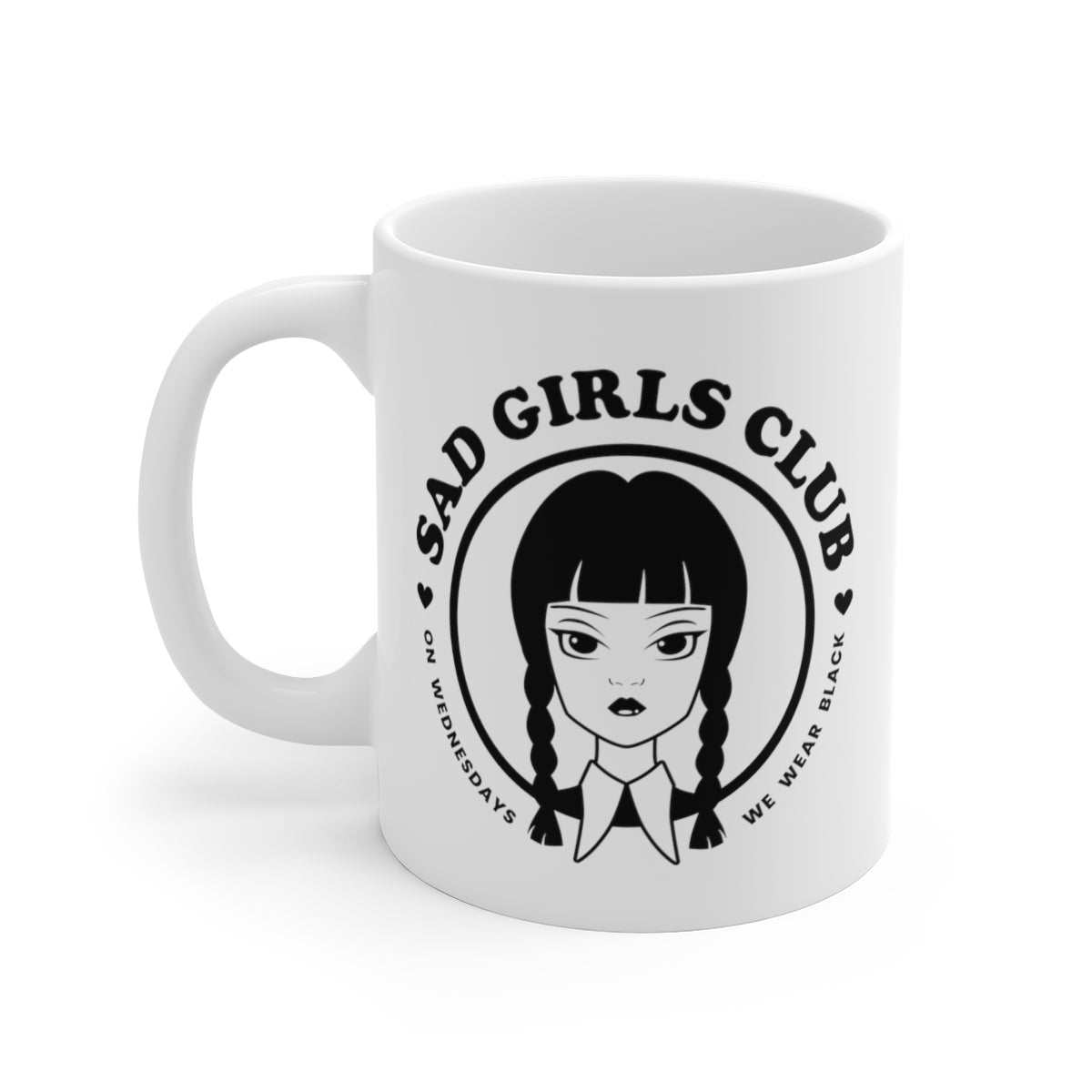 Wednesday Addams Sad Girls Club Coffee Mug