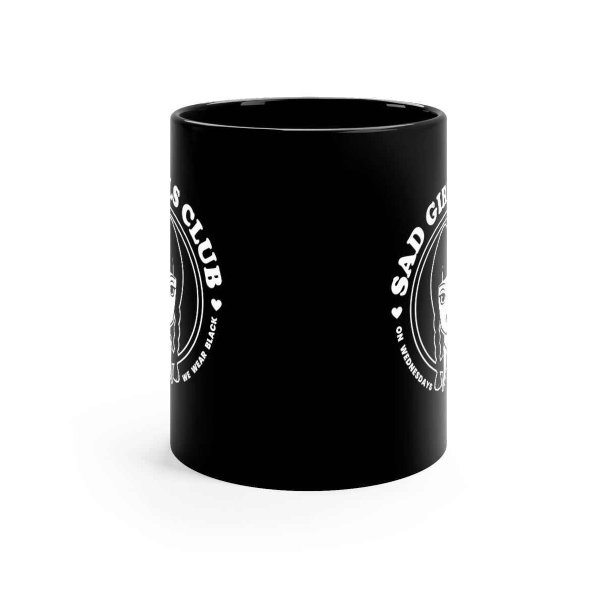 Wednesday Addams Sad Girls Club Black Coffee Mug