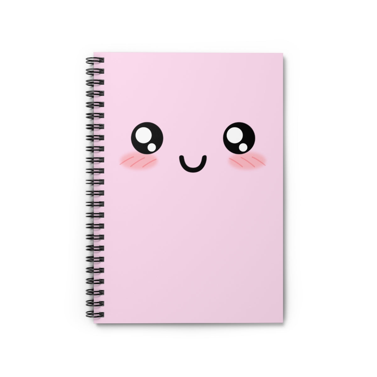 Kawaii Pastel Cutie Face Spiral Notebook