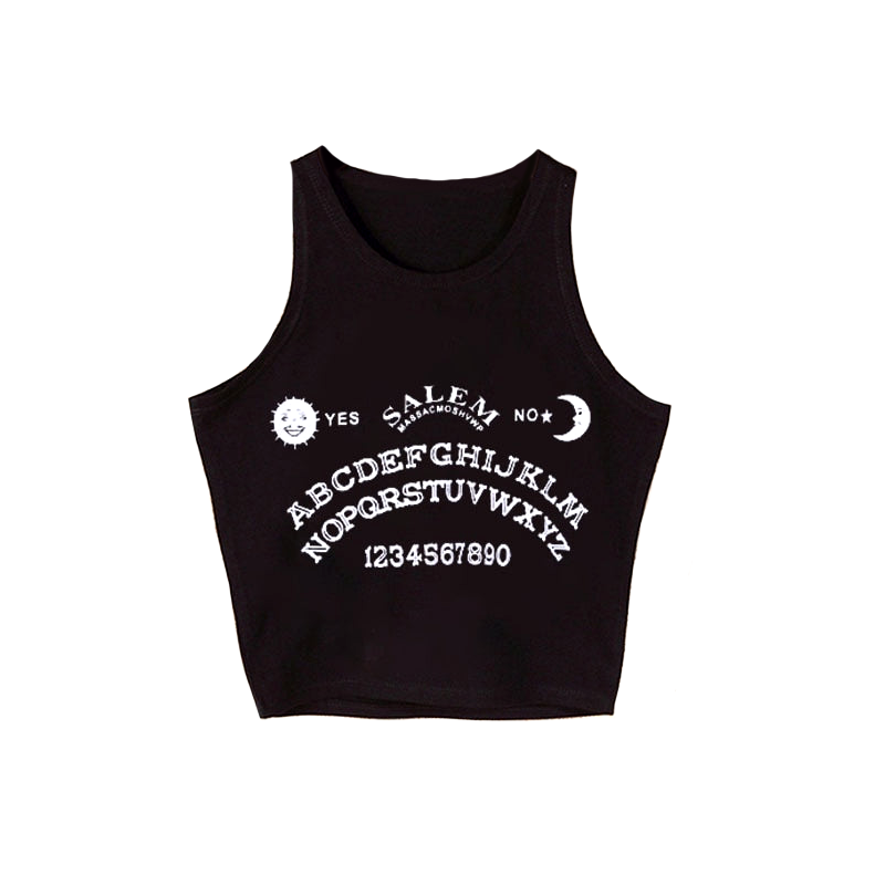 Wednesday Addams Outfit Crop Top Salem Ouija Board