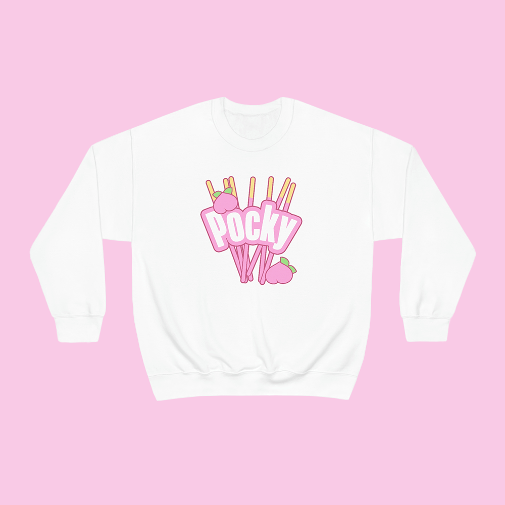 Pocky Sweatshirt Pink Peach White