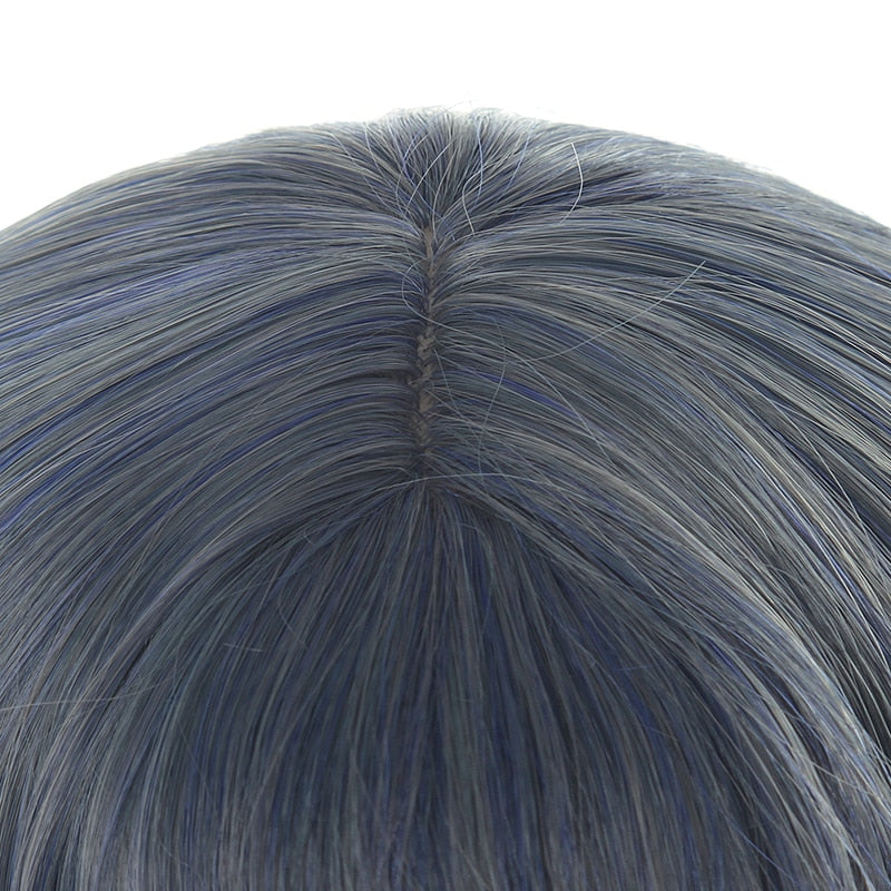 Cosplay E-Girl Wig Dusty Blue Wavy