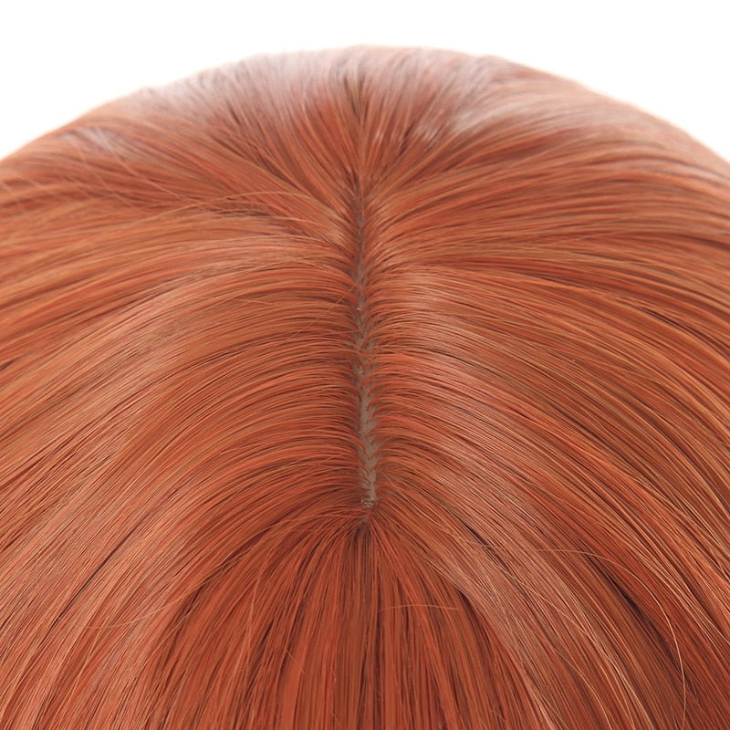 Cosplay Wig Long Wavy Bangs - Orange