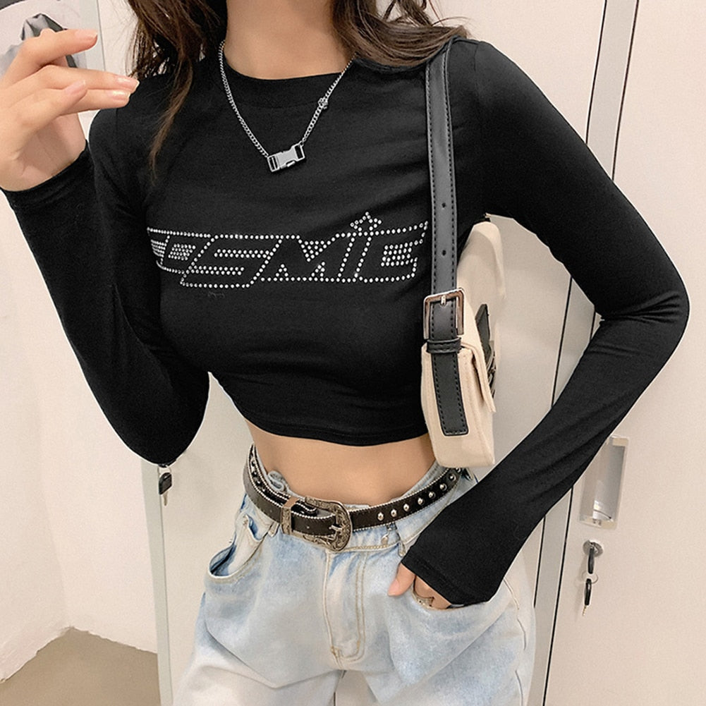 E-Girl Cosmic Studed Crop Top