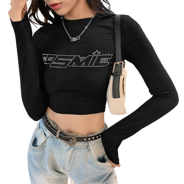 E-Girl Cosmic Studed Crop Top
