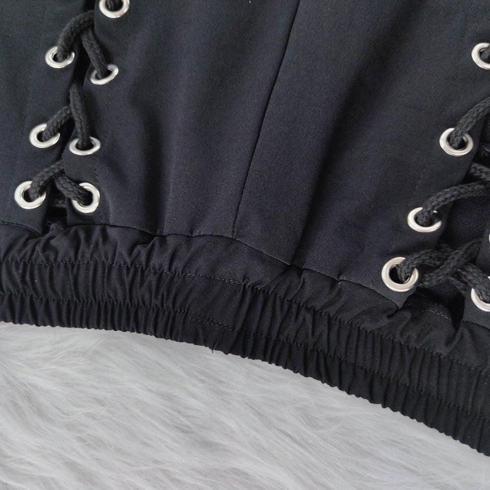 Gothic Lace Up Joggers