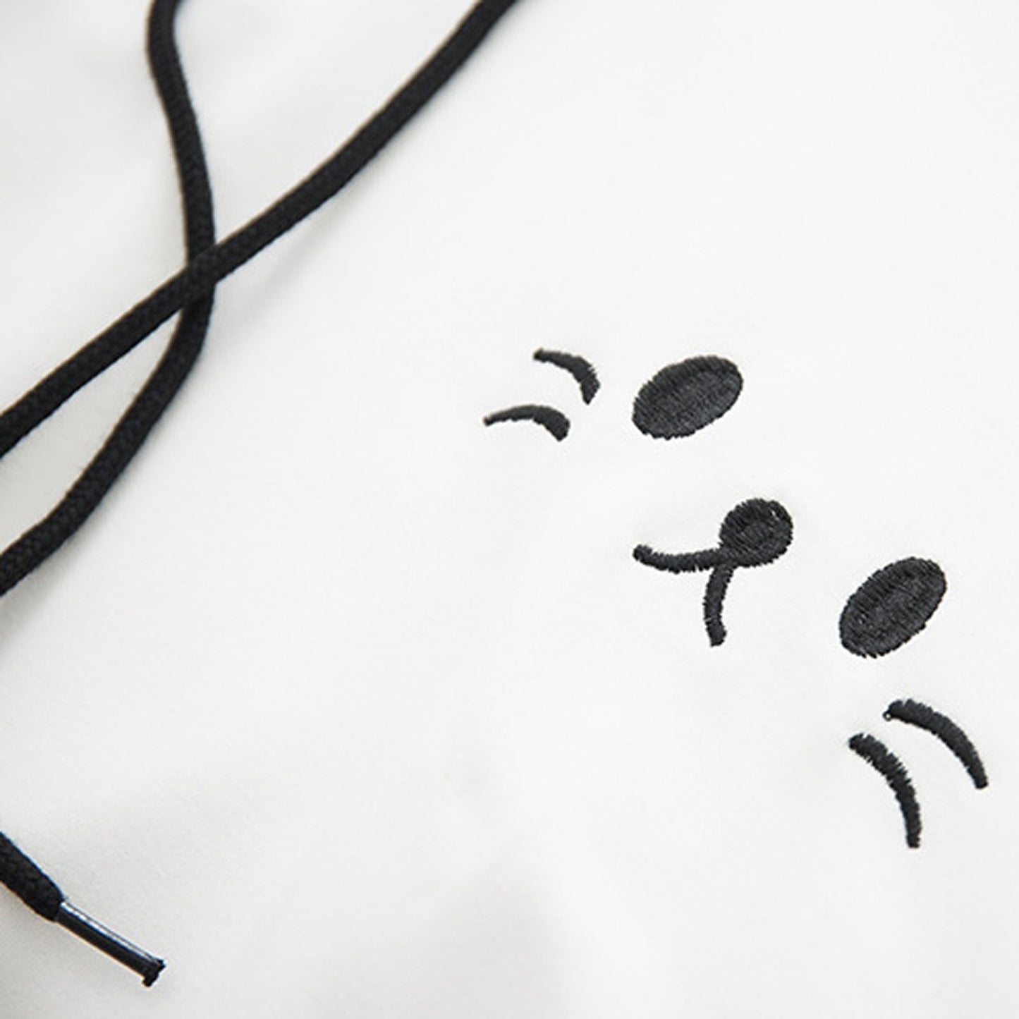 Neko Kawaii Cute Cat Black and White Graphic Hoodie