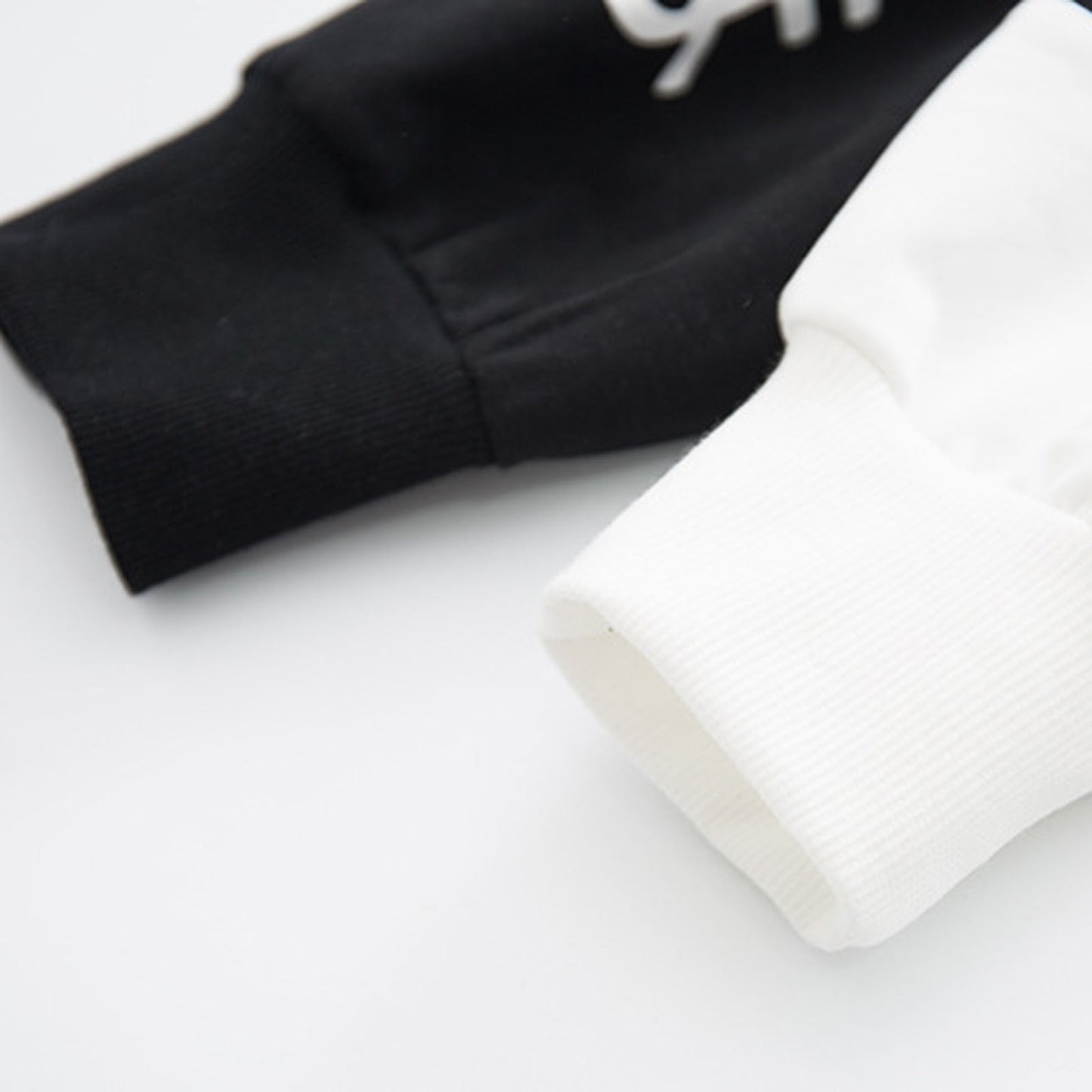 Neko Kawaii Cute Cat Black and White Graphic Hoodie