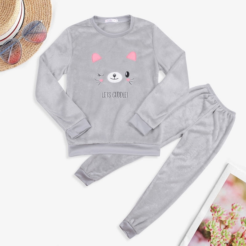 Kawaii Neko Cuddle Cat Pajamas Set