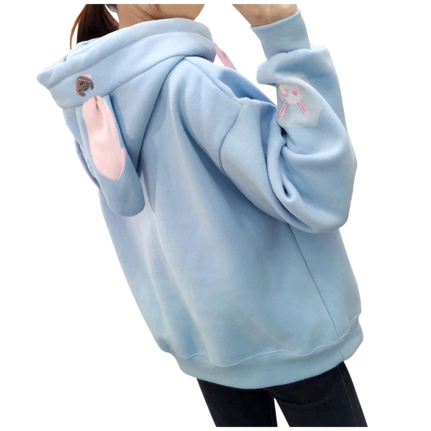 Kawaii Bunny Hoodie - Blue