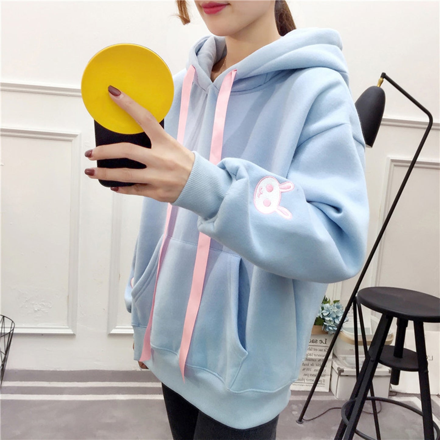 Kawaii Bunny Hoodie - Blue