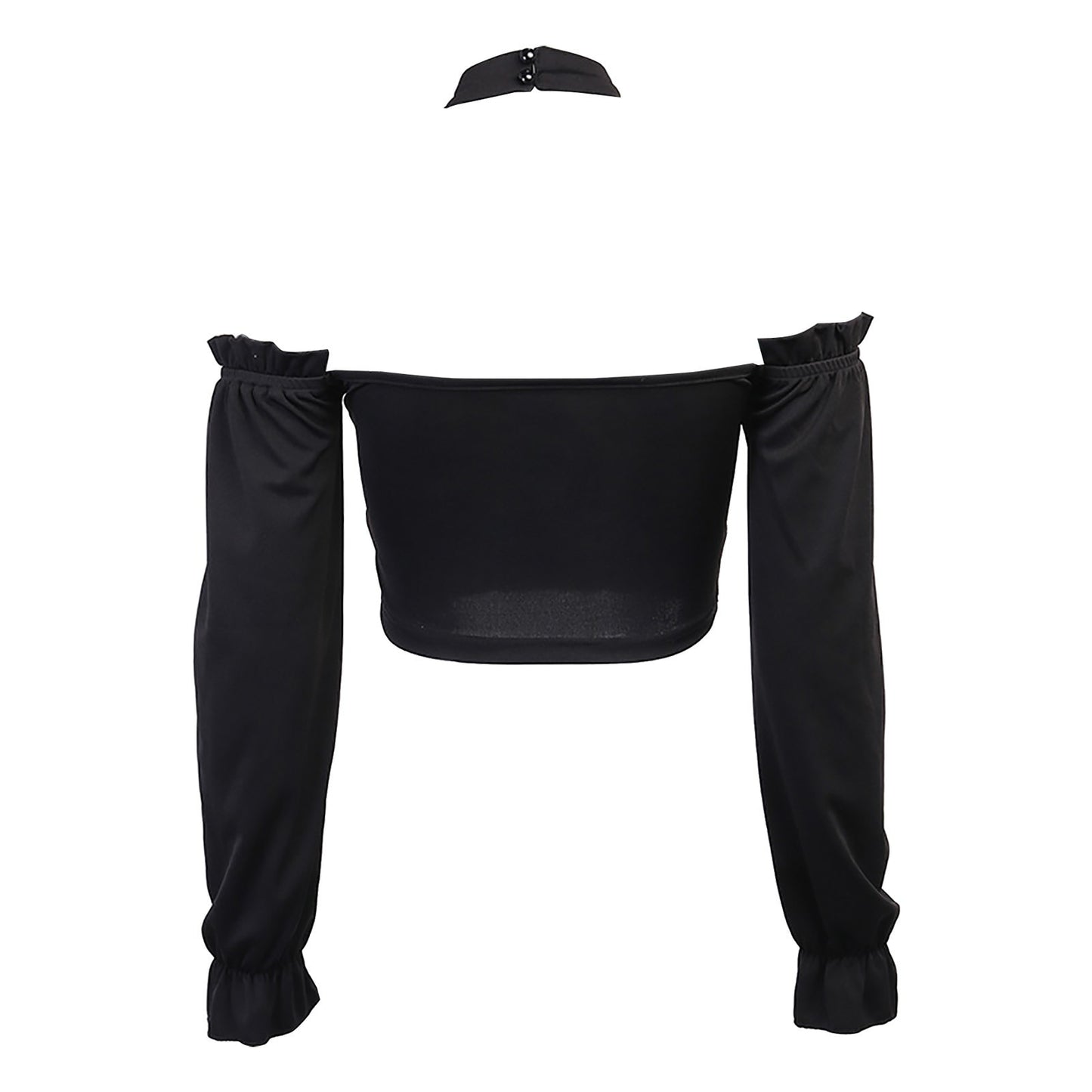 Gothic Girl Darkwave Silver Chains Collar Top
