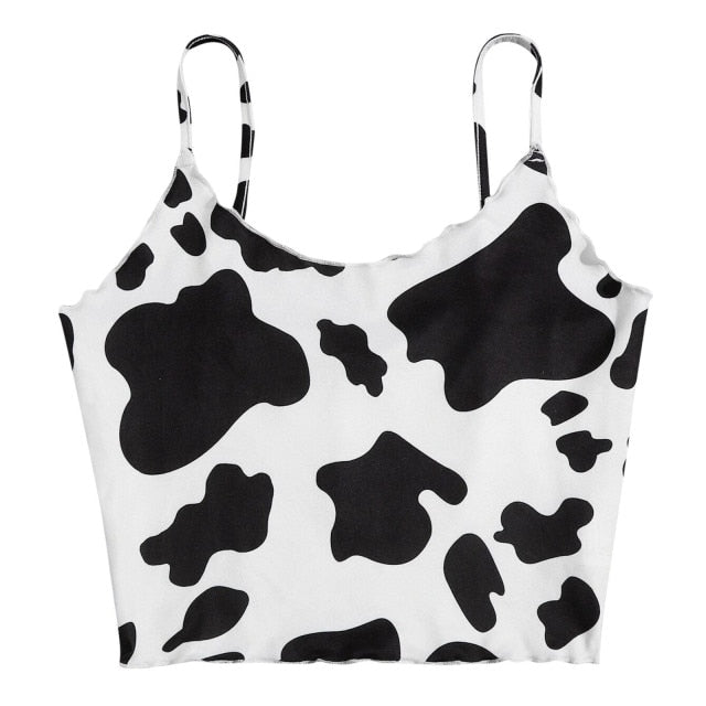 Y2K eGirl Cow Print Top
