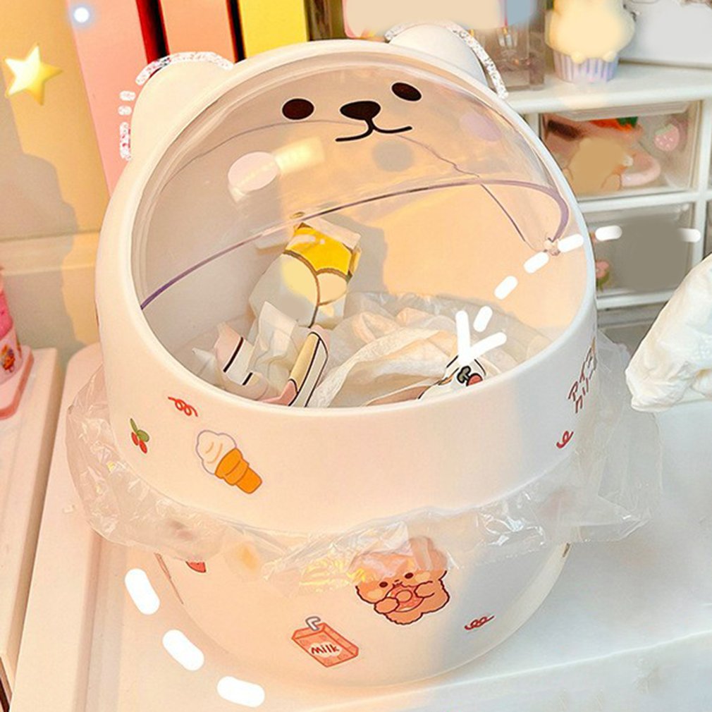Kawaii Bear Desktop Trash Can