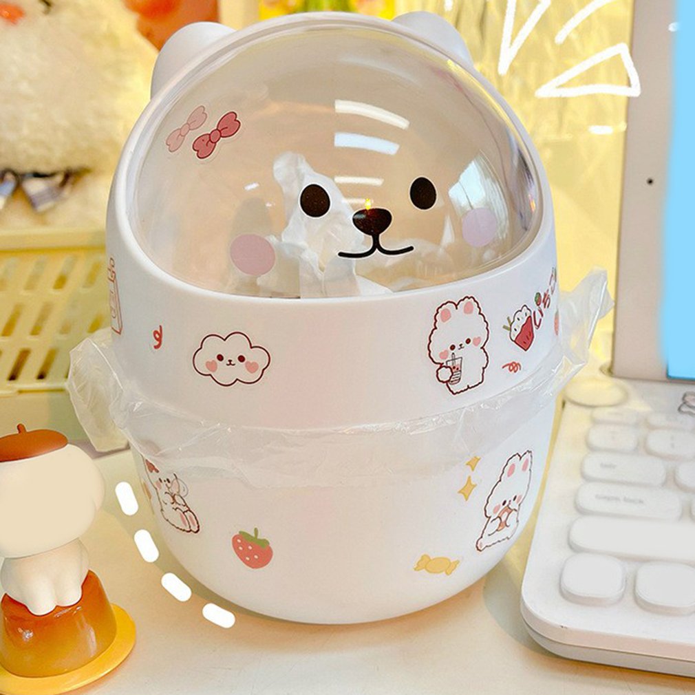 Kawaii Bear Desktop Trash Can