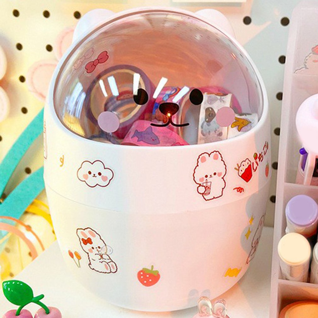 Kawaii Bear Desktop Trash Can