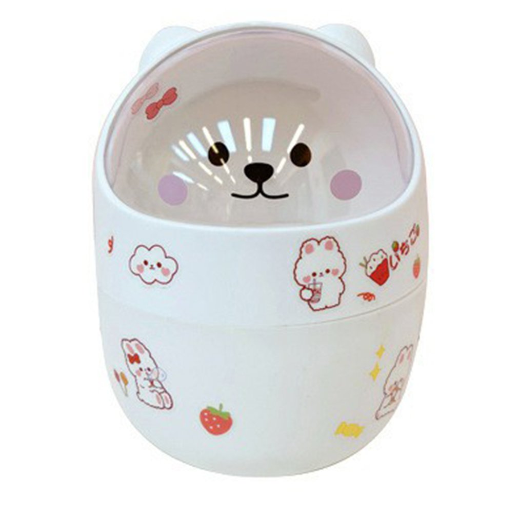 Kawaii Bear Desktop Trash Can