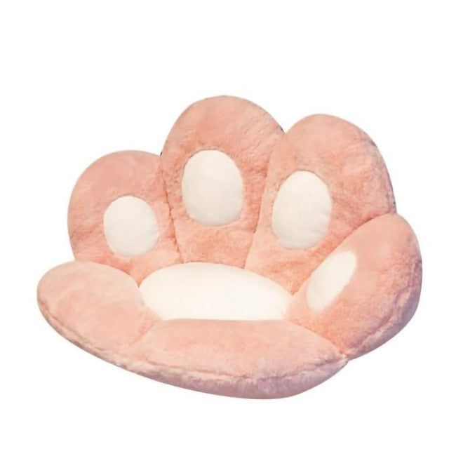 Cute Fluffy Paw Seat Cushion - Soft Pink