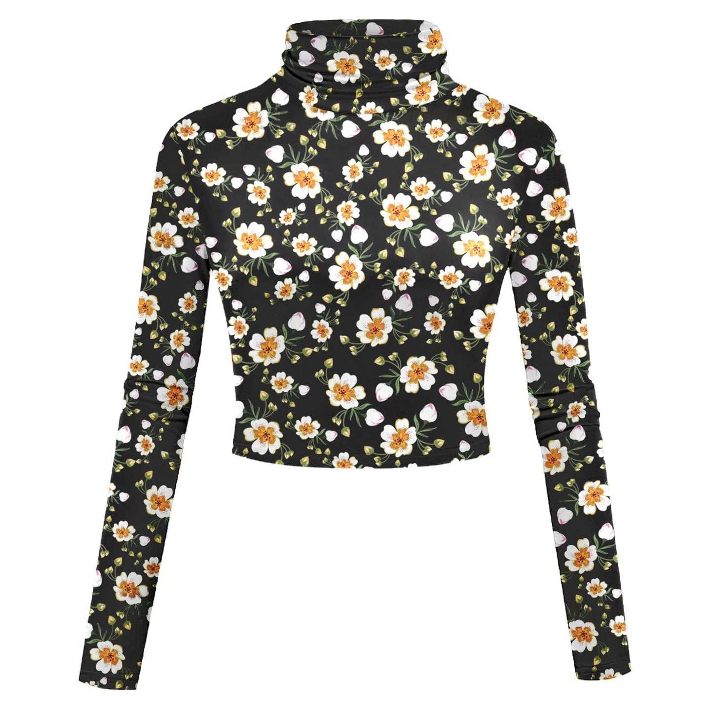 Long Sleeve Flower Print Top