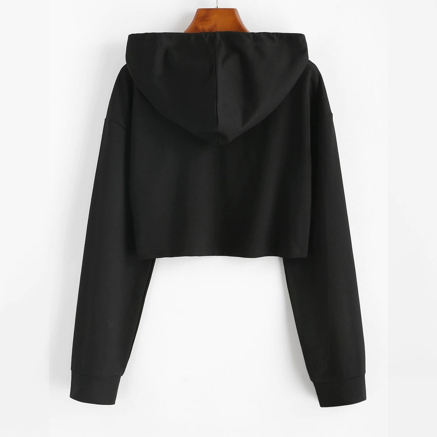 E-Girl Dragon Hoodie ABG Crop Top - Black