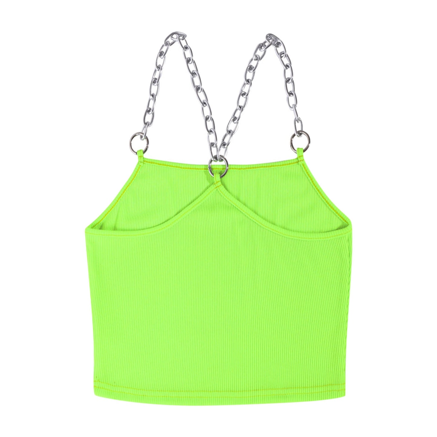 E-Girl Top Metal Chain Straps - Neon Green