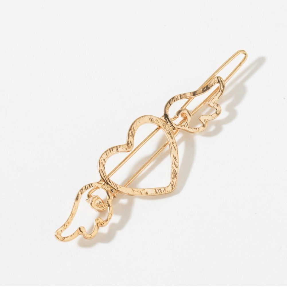 Heart Angel Wings Hair Clip