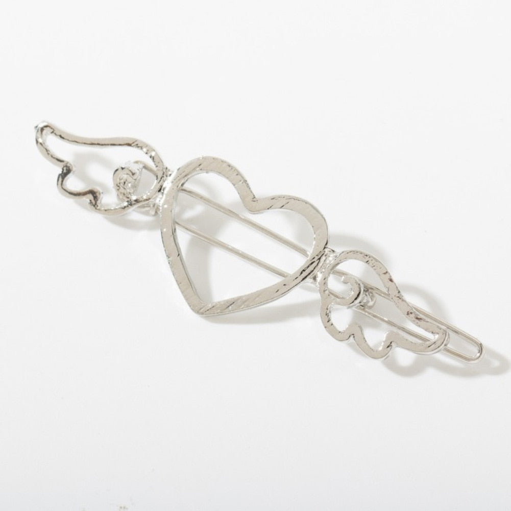 Heart Angel Wings Hair Clip
