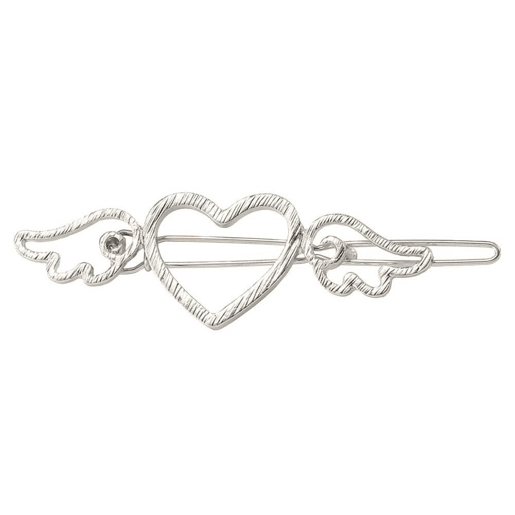 Heart Angel Wings Hair Clip