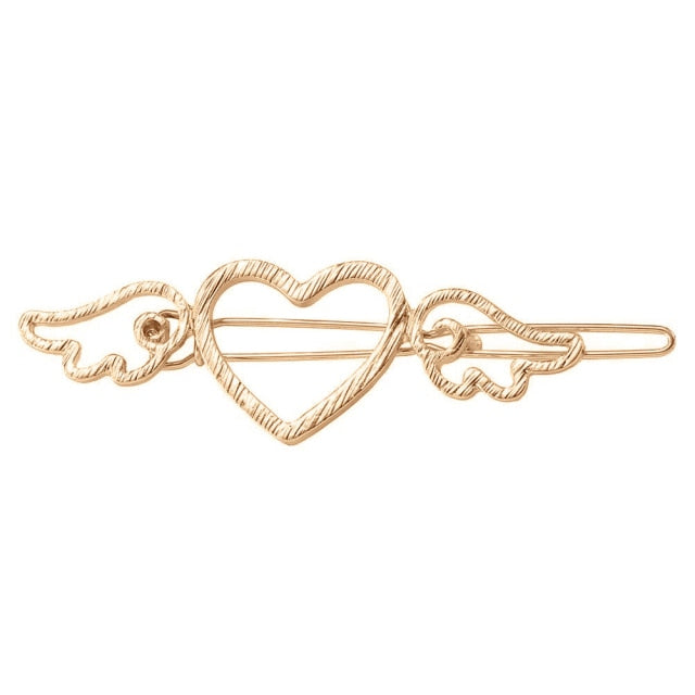Heart Angel Wings Hair Clip