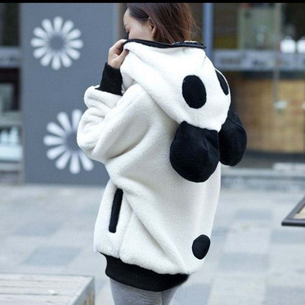 Kawaii Fluffy Panda Hoodie