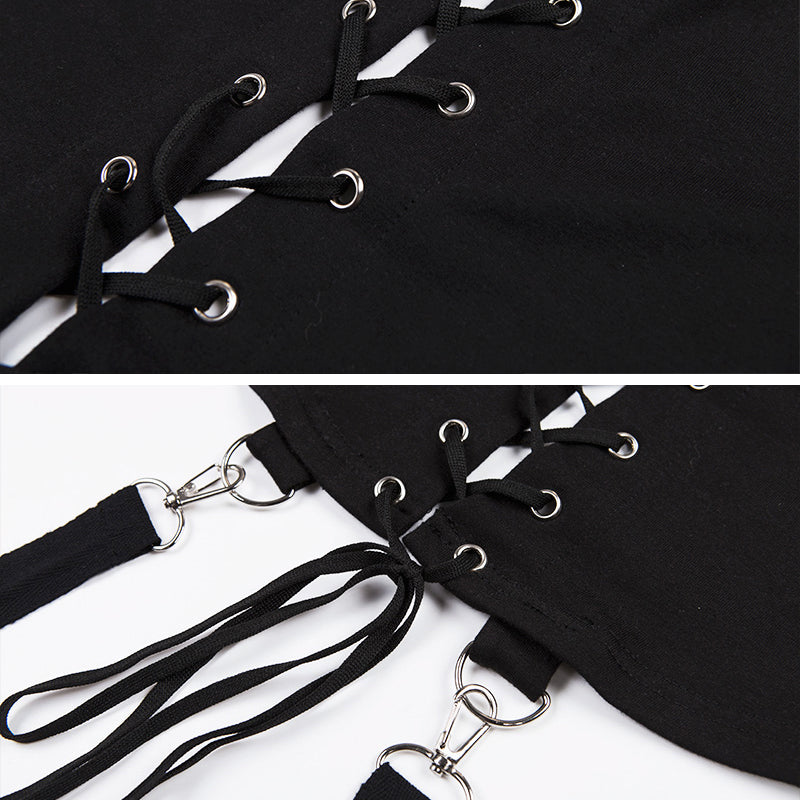 Gothic Hoodie with Straps