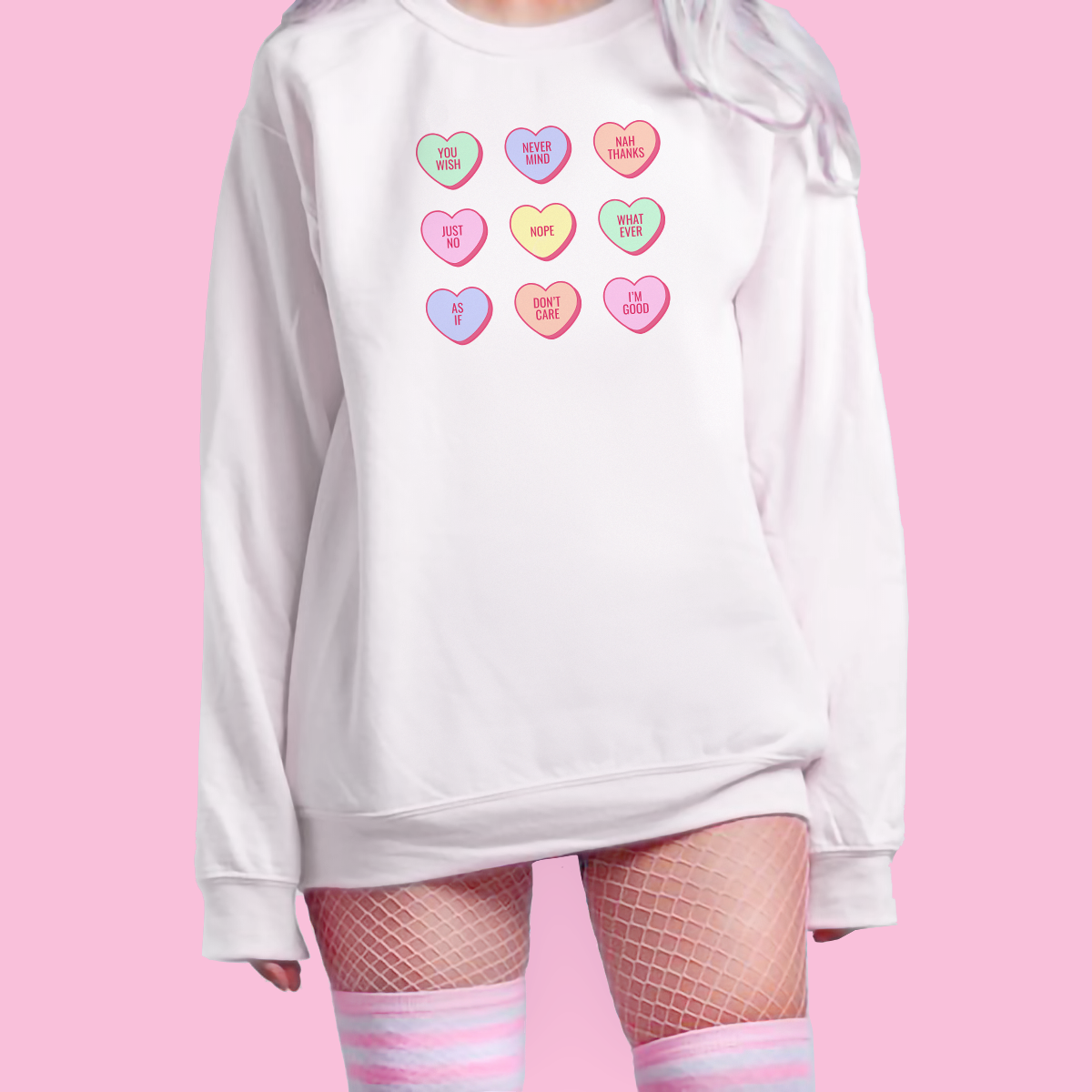 Valentines Heart Candy Sweatshirt