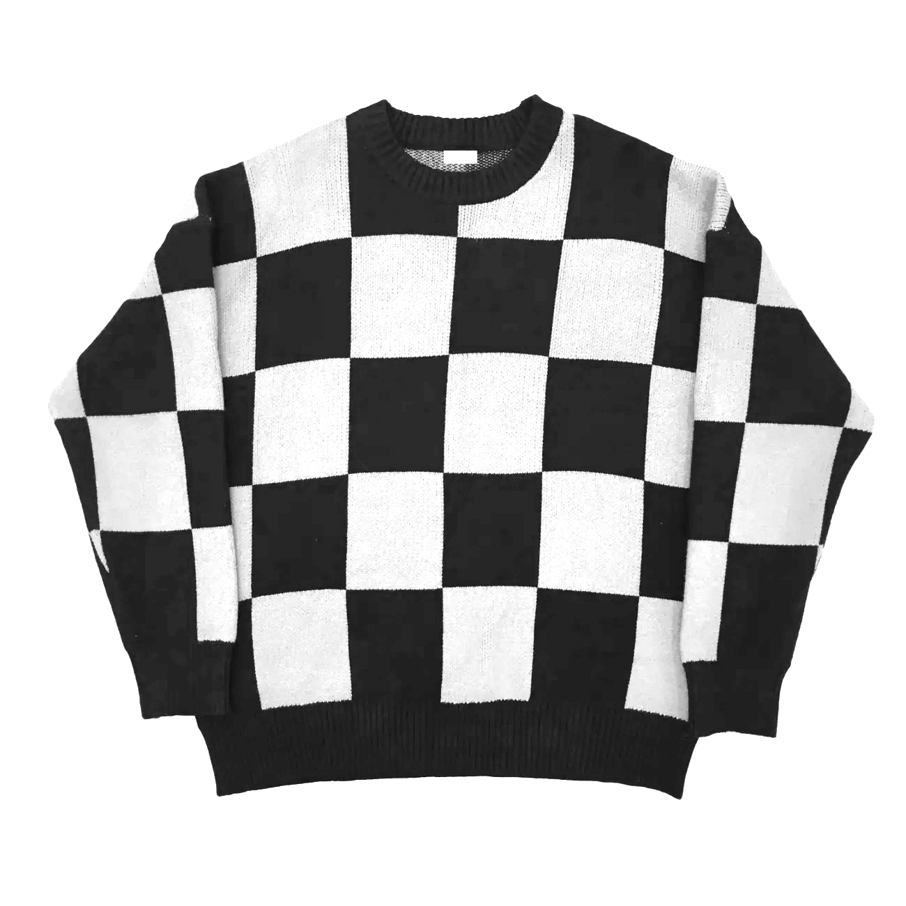 Large Checkerboard Oversize Sweater