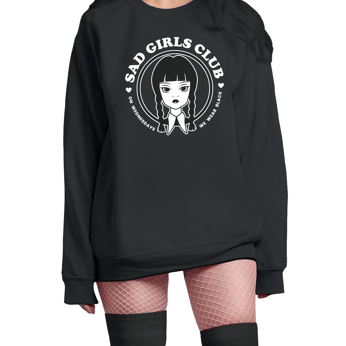 Wednesday Addams Sad Girls Club Sweatshirt
