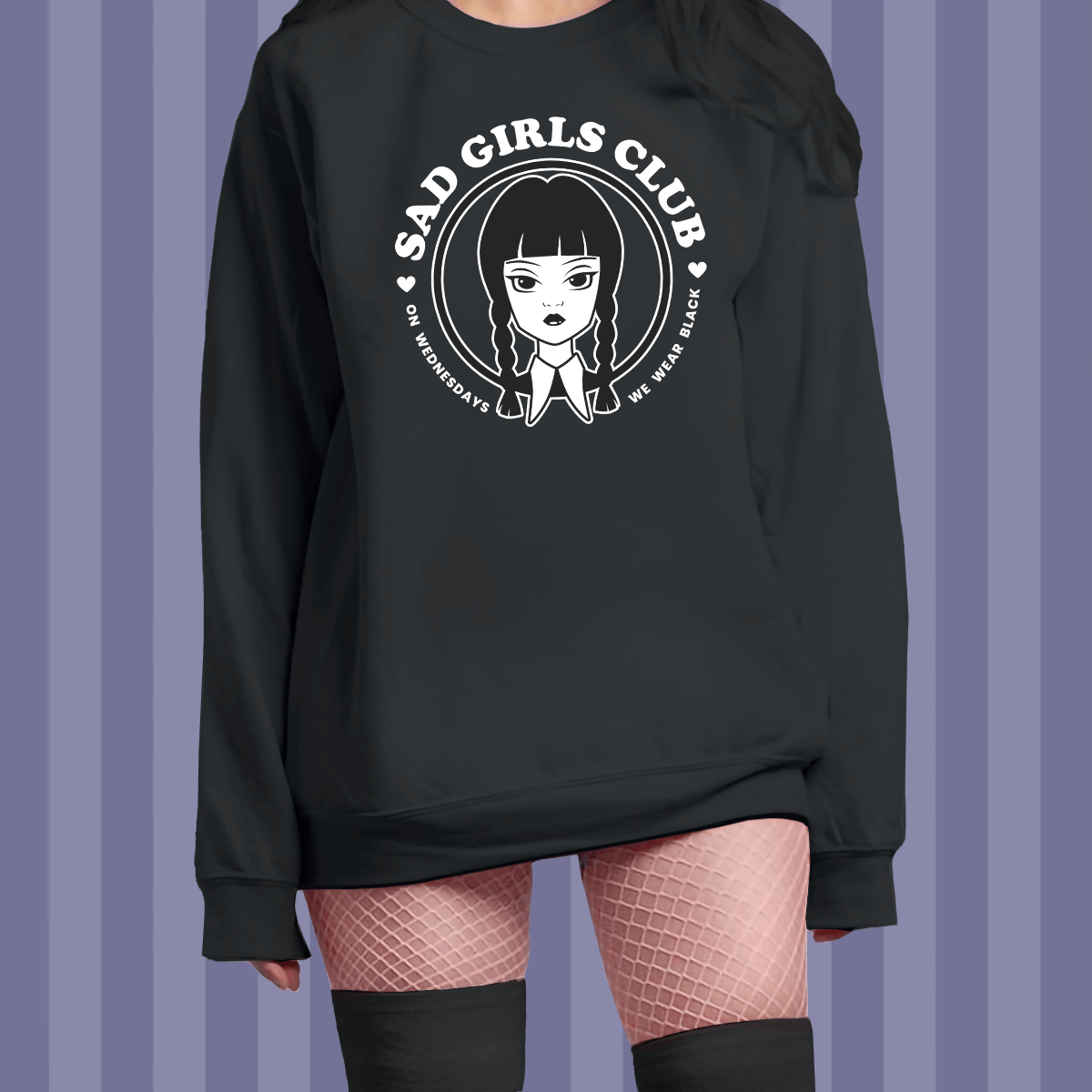Wednesday Addams Sad Girls Club Sweatshirt