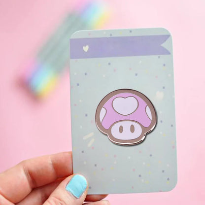 Kawaii Super Mario Mushroom Enamel Pin