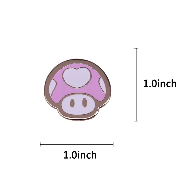 Kawaii Super Mario Mushroom Enamel Pin