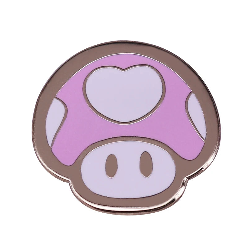 Kawaii Super Mario Mushroom Enamel Pin