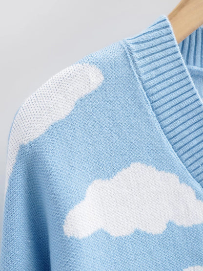 Kawaii Clouds Knitted Cardigan