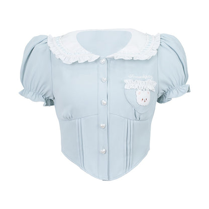 Baby Blue Dollette Bloomers Matching Set