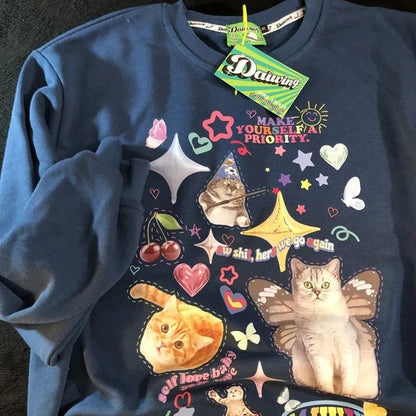 Cute Meme Cats Sweatshirt