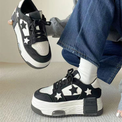 K-Pop Star Platform Sneakers - Black