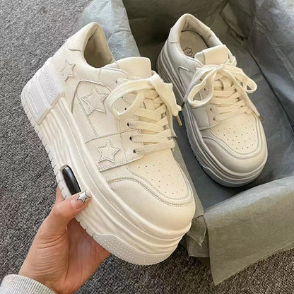 K-Pop Star Platform Sneakers - White
