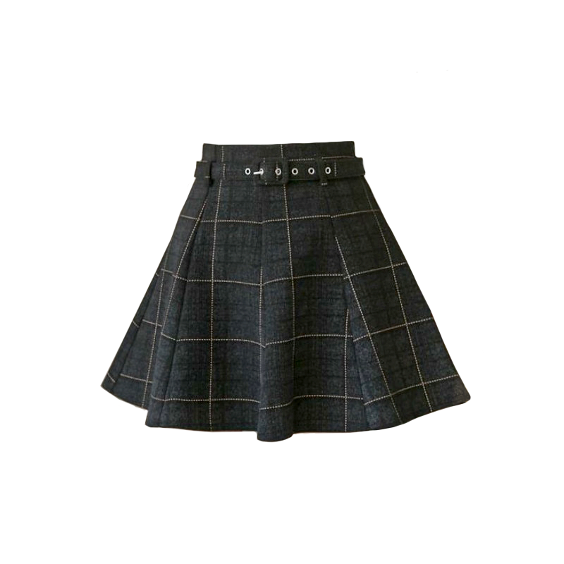 Dark Academia Plaid Mini Skirt