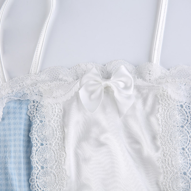 Dollette Lace Frill Mini Dress - White